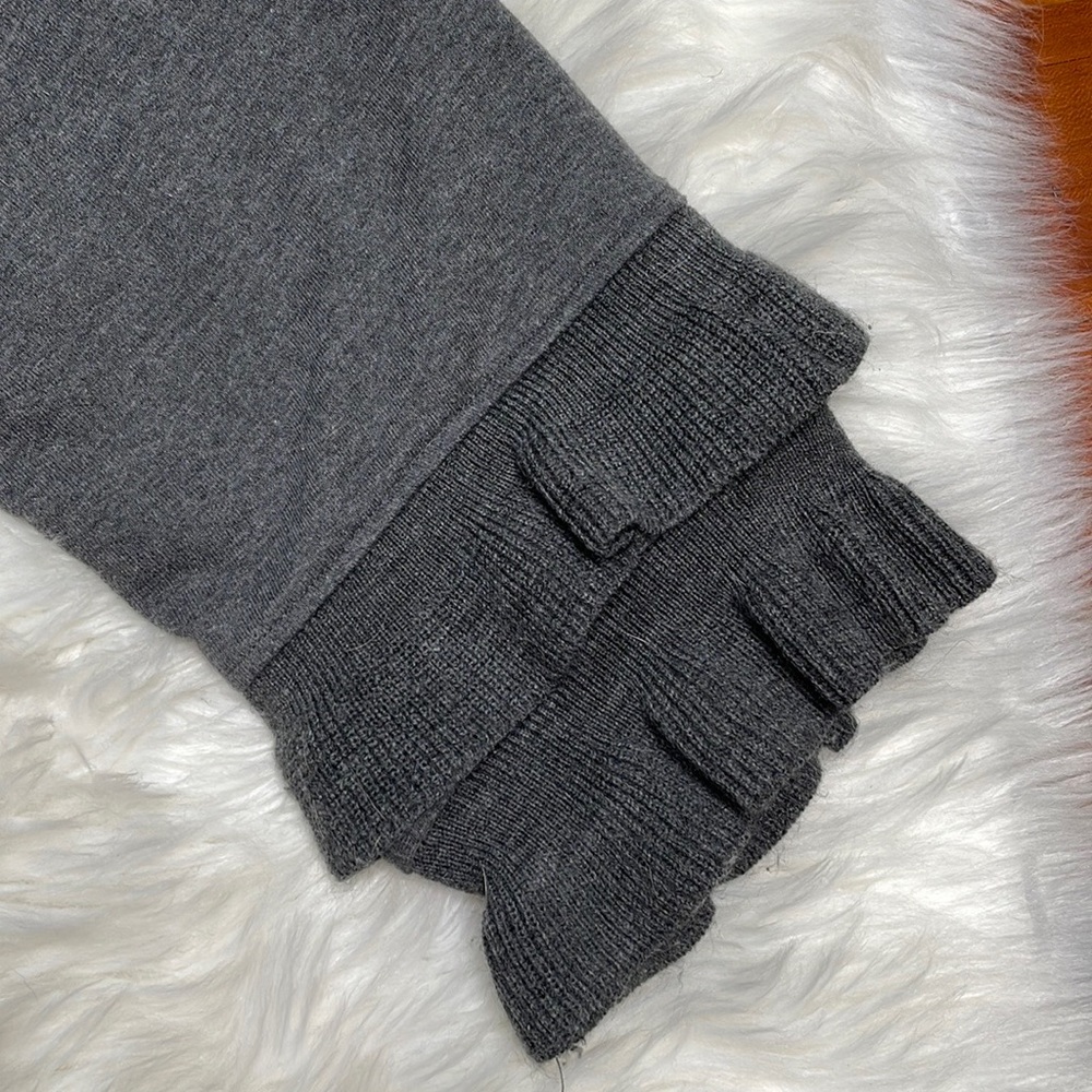 Zara Gray Ruffle Bottom Sweatshirt - Picture 5 of 9